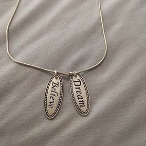 Dream & Believe Inspirational Charm Necklace
